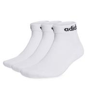 Skarpetki damskie - Skarpety Niskie Unisex adidas Linear Ankle Socks Cushioned Socks 3 Pairs HT3457 white/black - miniaturka - grafika 1