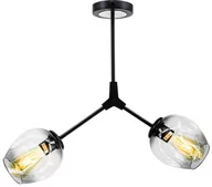 Lampy sufitowe - MLAMP Regulowana LAMPA sufitowa ELM1962/2 BLACK-BL MLAMP szklana OPRAWA modernistyczna okrągła chemistry czarna przydymiona ELM1962/2 BLACK-BL - miniaturka - grafika 1