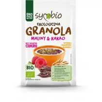 Symbio Granola ekologiczna Malina & Kakao bez cukru BIO 50 g M00-6C57-3097B - Płatki śniadaniowe i musli - miniaturka - grafika 1