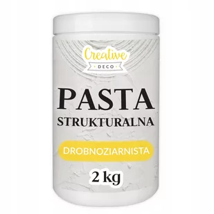 Pasta strukturalna drobnoziarnista biała 2 kg - Decoupage - miniaturka - grafika 1