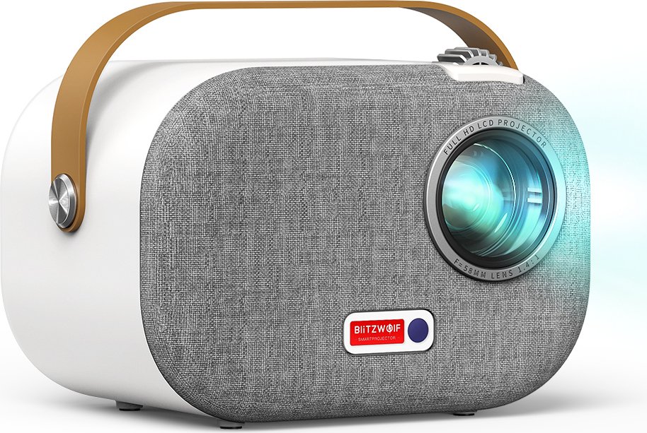 Blitzwolf®V2 1080P Projektor Android Automatyczna korekcja geometrii obrazu 5G-WIFI 200ANSI Lumen Android 9.0 Asystent Google Przenośne mini kino domowe na zewnątrz - Wtyczka UE