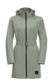 Płaszcze damskie - Jack Wolfskin Norden Port Płaszcz Miętowy Liść L - miniaturka - grafika 1