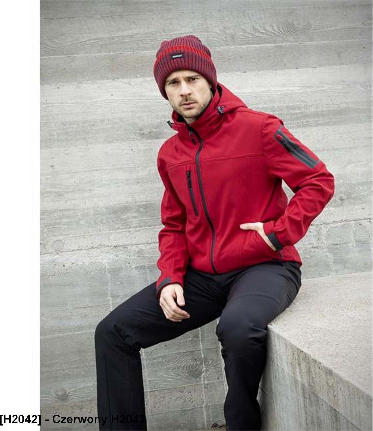 Ardon ARDON SPIRIT - kurtka softshell męska zimowa - Czerwony H2042 XL