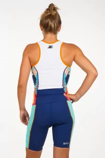 ZEROD Spodenki triathlonowe damskie RACER SHORTS kubik blok - Bielizna sportowa damska - miniaturka - grafika 4
