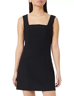 Sukienki - Sisley Damska sukienka 4OLVLV02G, czarna 100, 38 (DE) - grafika 1