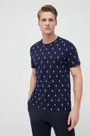 Piżamy męskie - Polo Ralph Lauren t-shirt piżamowy bawełniany kolor granatowy wzorzysta - miniaturka - grafika 1