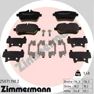 Klocki hamulcowe - Klocki hamulcowe - komplet ZIMMERMANN 25071.190.2 - miniaturka - grafika 1
