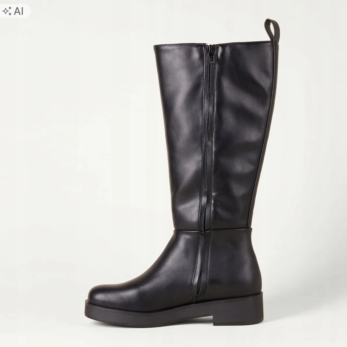 AMAZON ESSENTIALS CZARNE KOZAKI OFICERKI Z ELASTYCZNĄ WSTAWKĄ 43 6OA