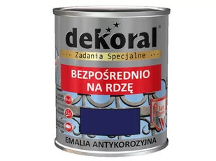 Emalia Dekoral Antykorozyjna Ciemny niebieski Połysk 0,65L Emantyk Niebieski Ciemny Połysk 0.65L - Farby wewnętrzne - miniaturka - grafika 1