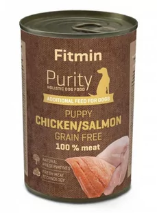 Fitmin Dog Purity tin PUPPY Salmon with Chicken 400 g - Mokra karma dla psów - miniaturka - grafika 1