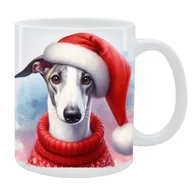 Kubki - Kubek z psem Greyhound - Kolekcja Świąteczna - miniaturka - grafika 1