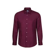 Koszule męskie - Seidensticker Męska koszula slim fit z długim rękawem, ciemnoczerwony, 36 - miniaturka - grafika 1