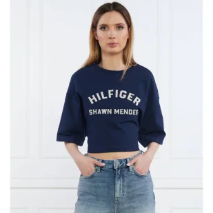 Tommy Hilfiger T-shirt | Cropped Fit - Koszulki i topy damskie - miniaturka - grafika 1