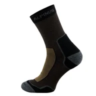 Odzież trekkingowa damska - Skarpety trekkingowe merino coolmax Alpinus Sveg brązowy - miniaturka - grafika 1