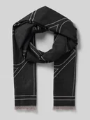 Apaszki i szaliki damskie - Szal z mieszanki wiskozy z frędzlami - miniaturka - grafika 1