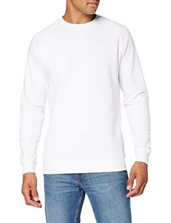 Swetry męskie - Build Your Brand Męska bluza z rękawami raglanowymi Raglan Sweat Crewneck, sweter męski dostępny w 3 kolorach, rozmiary S - 5XL, biały, 4XL - grafika 1