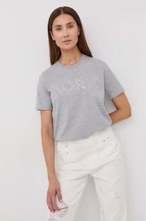 Koszulki i topy damskie - Michael Kors MICHAEL t-shirt bawełniany kolor szary - grafika 1