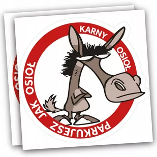 Naklejki wodoodporne KARNY OSIOŁ wlepki na samochód, motor 50 sztuk - Akcesoria motoryzacyjne - miniaturka - grafika 1