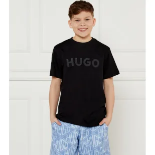 HUGO KIDS T-shirt Regular Fit - Koszulki dla chłopców - miniaturka - grafika 1