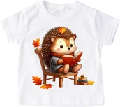 Koszulki dla dziewczynek - Koszulka z jeżem - wzór jeż41 - miniaturka - grafika 1