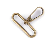 Pasmanteria - Karabińczyk metalowy 50 mm ( 1 szt ) MOSIĄDZ - miniaturka - grafika 1