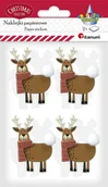 Pasmanteria - Naklejki Papierowe 3D Renifer Z Szalikiem 8 Szt Titanum - miniaturka - grafika 1