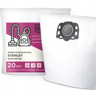 20x Worek do Odkurzacza Stanley SXVC35PTDE Syntetyczny Flizelinowy Worki G9 - Worki do odkurzaczy - miniaturka - grafika 1