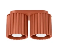 Lampy sufitowe - Sollux SL.1800 - Oprawa punktowa AURA 2xGU10/10W/230V pomarańczowa - miniaturka - grafika 1