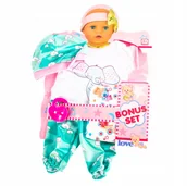 Domki dla lalek - Kolorowe Śpioszki Z Czapką Ubranko Dla Lalki Bobas - miniaturka - grafika 1