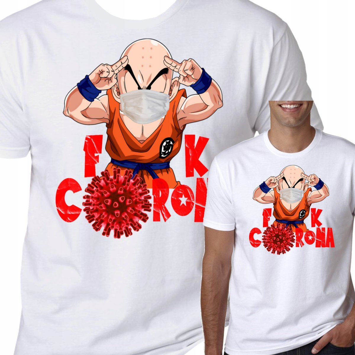 T-Shirt KOSZULKA DRAGON BALL CORONA COVID L 0334