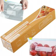 Folia, papier śniadaniowy, serwetki - TOREBKI FOLIOWE STRUNOWE SUWAK ZAMYKANE SZCZELNE DO ŻYWNOŚCI 1200ML 15szt - miniaturka - grafika 1