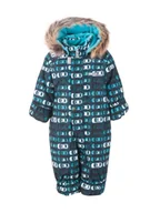 Kombinezony dla dzieci - Chłopięcy niemowlęcy kombinezon zimowy ZOO autka niebieski Lenne r.68 - miniaturka - grafika 1