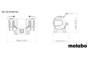 Szlifierka stołowa podwójna Metabo DS 125 M - Szlifierki i polerki - miniaturka - grafika 4