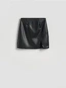 Spódnice - Reserved - Spódnica mini z imitacji skóry - czarny - miniaturka - grafika 1