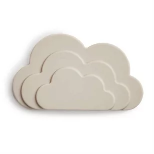 Mushie Sylikonowy Gryzak Cloud Gray - Gryzaki dla dzieci - miniaturka - grafika 1
