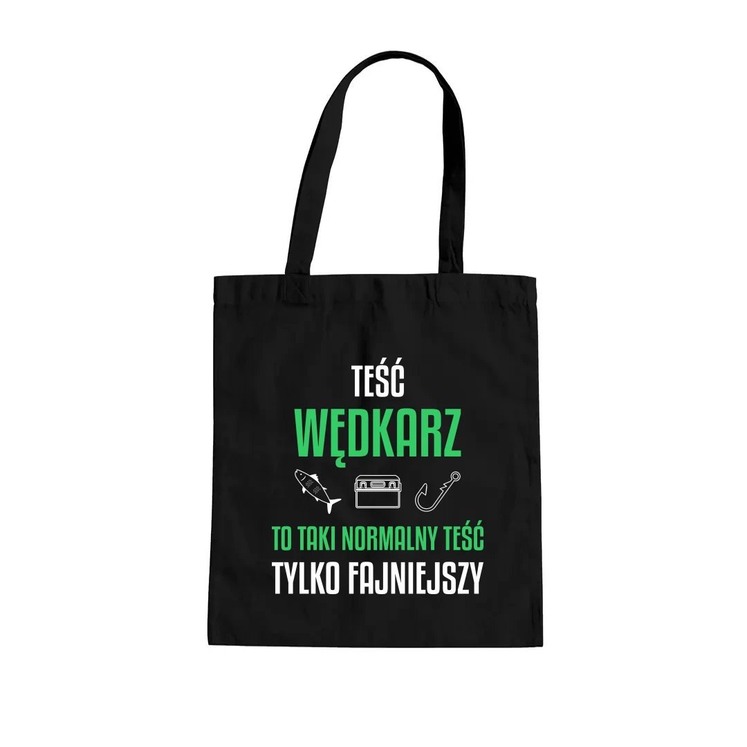 Teść wędkarz to taki normalny teść, tylko fajniejszy - torba na prezent