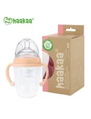 Butelki dla niemowląt - Haakaa Butelka silikonowa do karmienia gen.3 250ml Peach - miniaturka - grafika 1