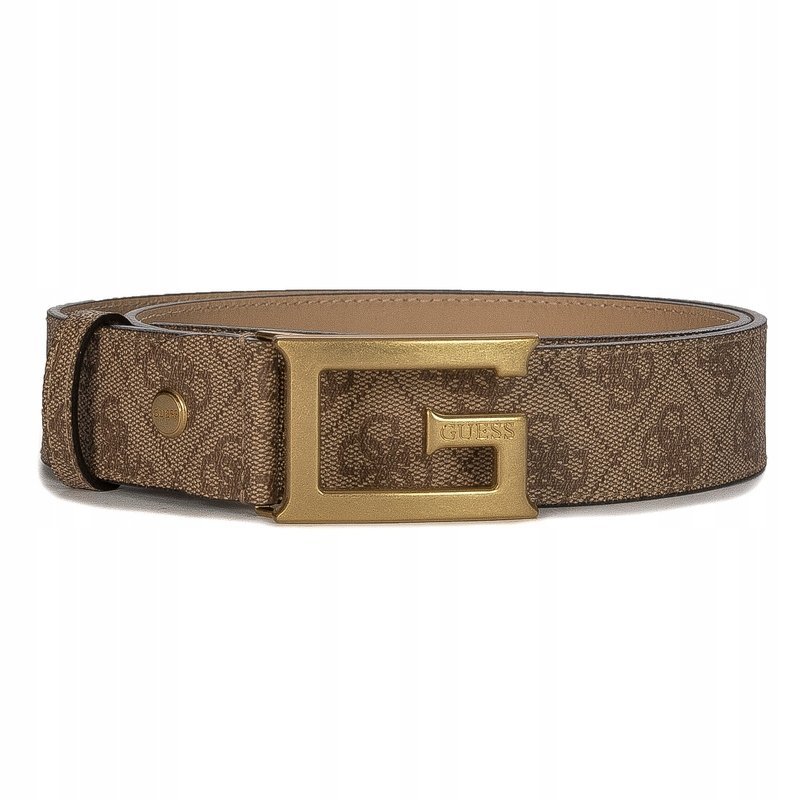 Guess Pasek damski LTL Latte Logo beżowy BW9103P4238-LTL r.M