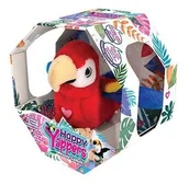Zabawki interaktywne dla dzieci - Happy Yappers Wesołe Gadułki Czerwona papuga - miniaturka - grafika 1