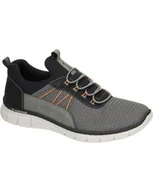 Półbuty męskie - PÓŁBUTY RIEKER - 630056-09 SZARY - Rieker - miniaturka - grafika 1