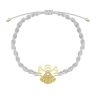 Biżuteria dla dzieci - Bransoletka na Komunię Aniołek srebro pozłacane - miniaturka - grafika 1