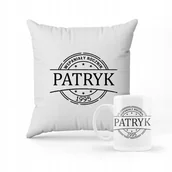 Gadżety dla niej i dla niego - ZESTAW PODUSZKA + KUBEK Prezent Na Urodziny Dowolne Imię data + IMIĘ ROK - miniaturka - grafika 1