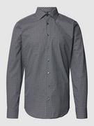 Koszule męskie - Koszula biznesowa o kroju super slim fit z fakturowanym wzorem - miniaturka - grafika 1