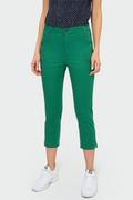 Spodnie damskie - Bawełniane spodnie 7/8 - Greenpoint - miniaturka - grafika 1