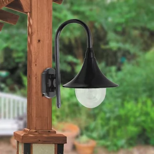 Rabalux Zewnętrzna LAMPA elewacyjna KOSTANZ 8245 ogrodowy KINKIET metalowy OPRAWA ścienna IP44 outdoor czarny przezroczysty - Lampy ogrodowe - miniaturka - grafika 1