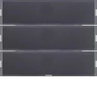 Gniazdka elektryczne - Hager Polo KNX e/s K.x Przycisk 3-kr z polem opisowym diodami LED RGB i czujnikiem temperatury antracyt 80163776 80163776 - miniaturka - grafika 1