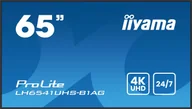 Monitory reklamowe i wyświetlacze - iiyama LH6541UHS-B1AG signage display 163,8 cm (64.5") LCD 500 cd/m² 4K Ultra HD Czarny 24/7 - miniaturka - grafika 1