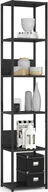 Regały - Fabryka Mebli Akord Regał industrialny metalowy 40 cm - czarny-czarny - 6 półek - miniaturka - grafika 1