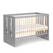 Łóżeczka i kojce - KLUPŚ Łóżeczko PAULA grafit-sosna 120x60 - miniaturka - grafika 1