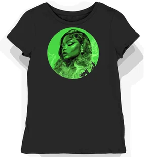 Koszulka damska czarna z nadrukiem Hip-Hop Megan S - Koszulki i topy damskie - miniaturka - grafika 1